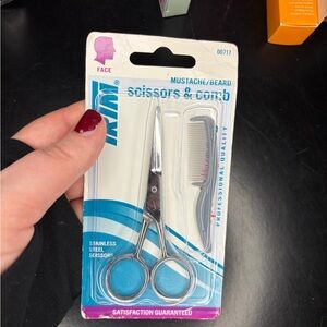 Kiss Stainless Steel Scissors and Comb Set